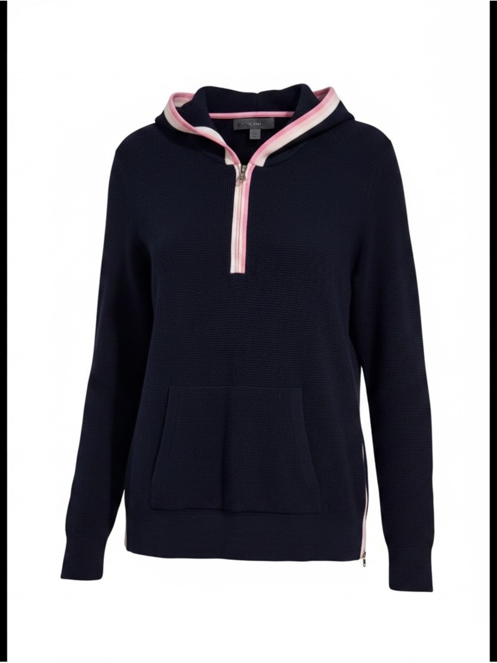 G/FORE Women's Twilight Waffle Stitch Merino Wool Hooded Quarter-Zip Sweater